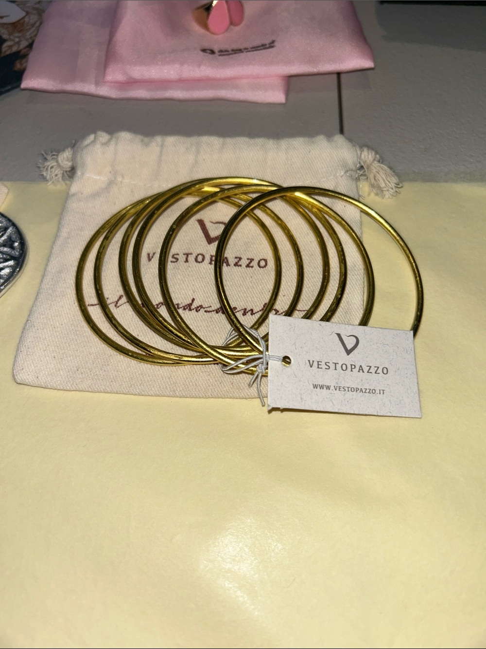 Gold Stackable Bangle Bracelets - Set of 6